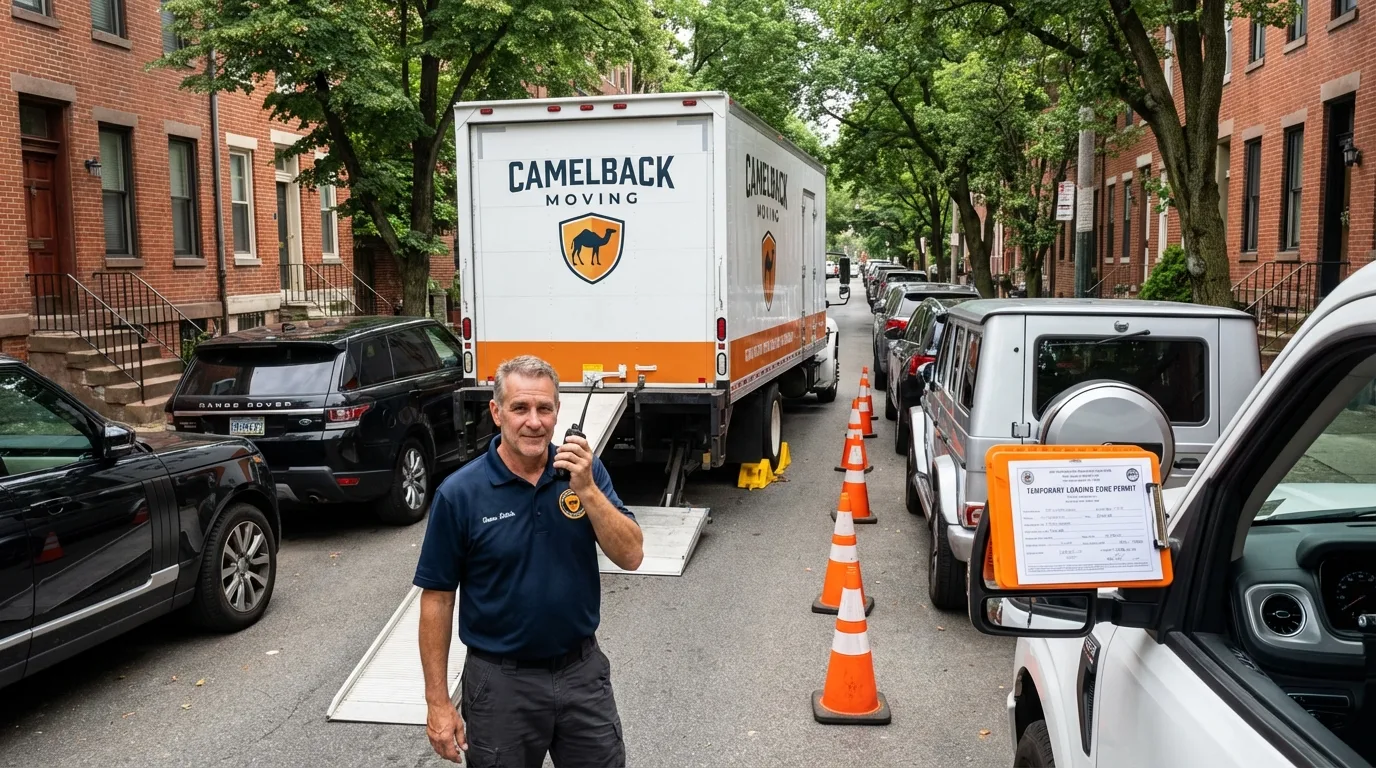 City street loading permit setup in Belford, NJ